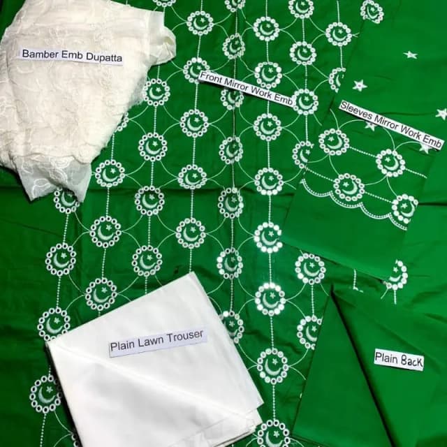 3 PCS Unstitched Embroidery Lawn